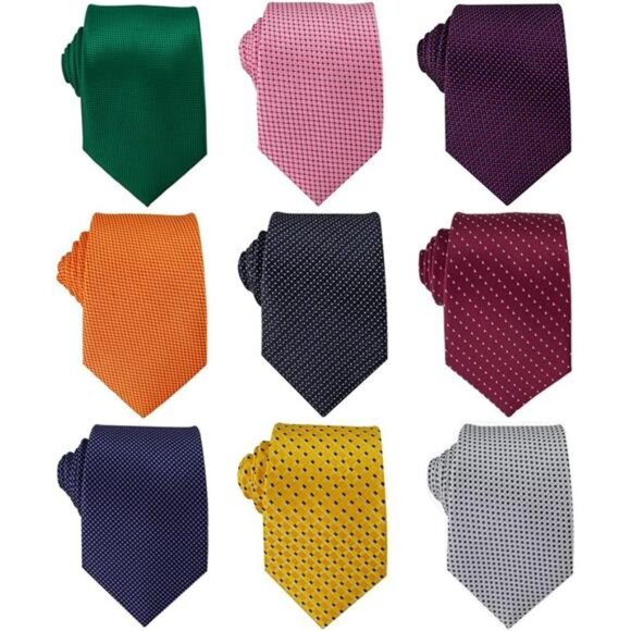 Men's Necktie Classic Silk Tie Woven Jacquard Neck Ties - Picture 2 of 8